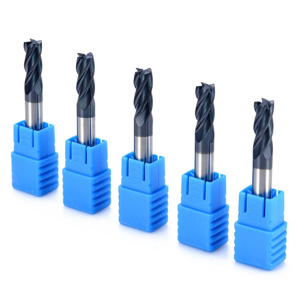 5 шт. Фреза концевая твердосплавная 4-заходная хвостовик 6 мм CNC HRC45 TIALN