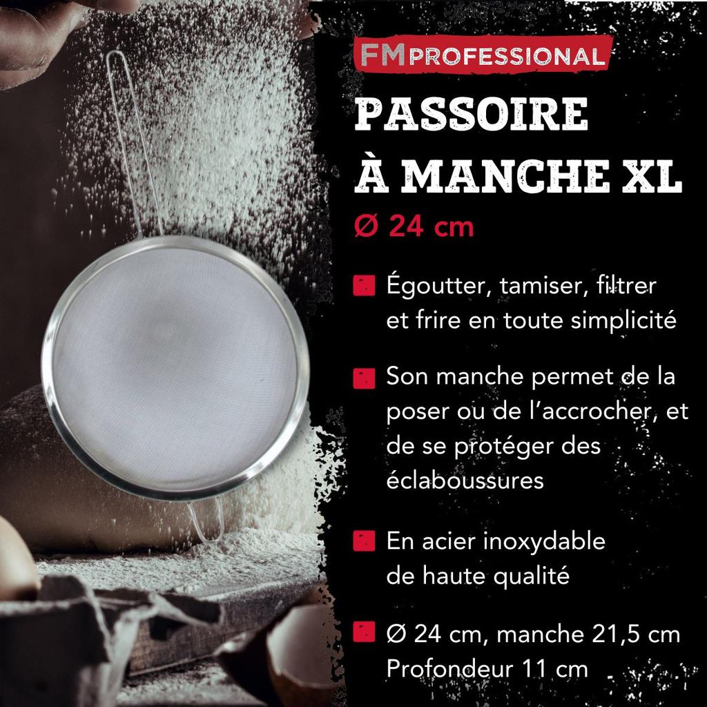 Stainless Steel Strainer XL 24 Cm FM Professional Ref. 28039