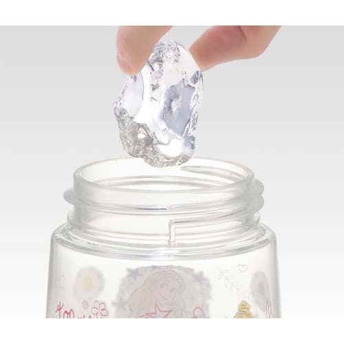 Skater Water Bottle 480ml Children's Clear Bottle with Straw Disney Princess 23 Girls PDSH5