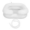 Bedside Shampoo Basin PVC Inflatable Hair Washing Basin with 3.3ft Drain Hose for Elderly Disabled