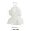 Kaslead Women's Fashion Style Opening Design Tops