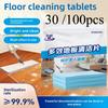 100/30 Pcs/1 Bag Multi Effect Floor Cleaning Tablets Ceramic Tile Cleaner Wood Floor Care Brightening Home Floor Scrubber with Fragrance