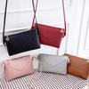 Women Solid Color Leaf Zipper Shoulder Bag Crossbody Handbag Phone Pouch