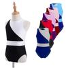 Dance Gymnastics Costume Kids Girls Round Neck Sleeveless Hollow Back Dance Leotard Jumpsuit