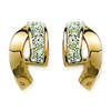 [B8490] - Gold-plated Hoop Earrings 'Harmonie' Golden White - 7x13 Mm