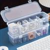 5 Grids Large Clear Plastic Cable Organizer Box Compartment Storage Case Wires Batteries Office School Home Desk Accessories