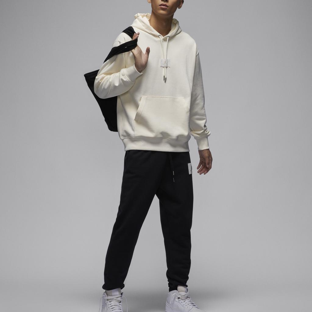 Jordan Solid Color Fashion Loose Fit Hooded Long Sleeve Sweatshirt Men Sweatshirt Ivory FV7248133