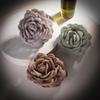 16 Colors Sweat Medium Size Cotton Fabric Rose Flower Hair Claw Clips for Women Korean Ctach Shark Clamp Hair Accessories